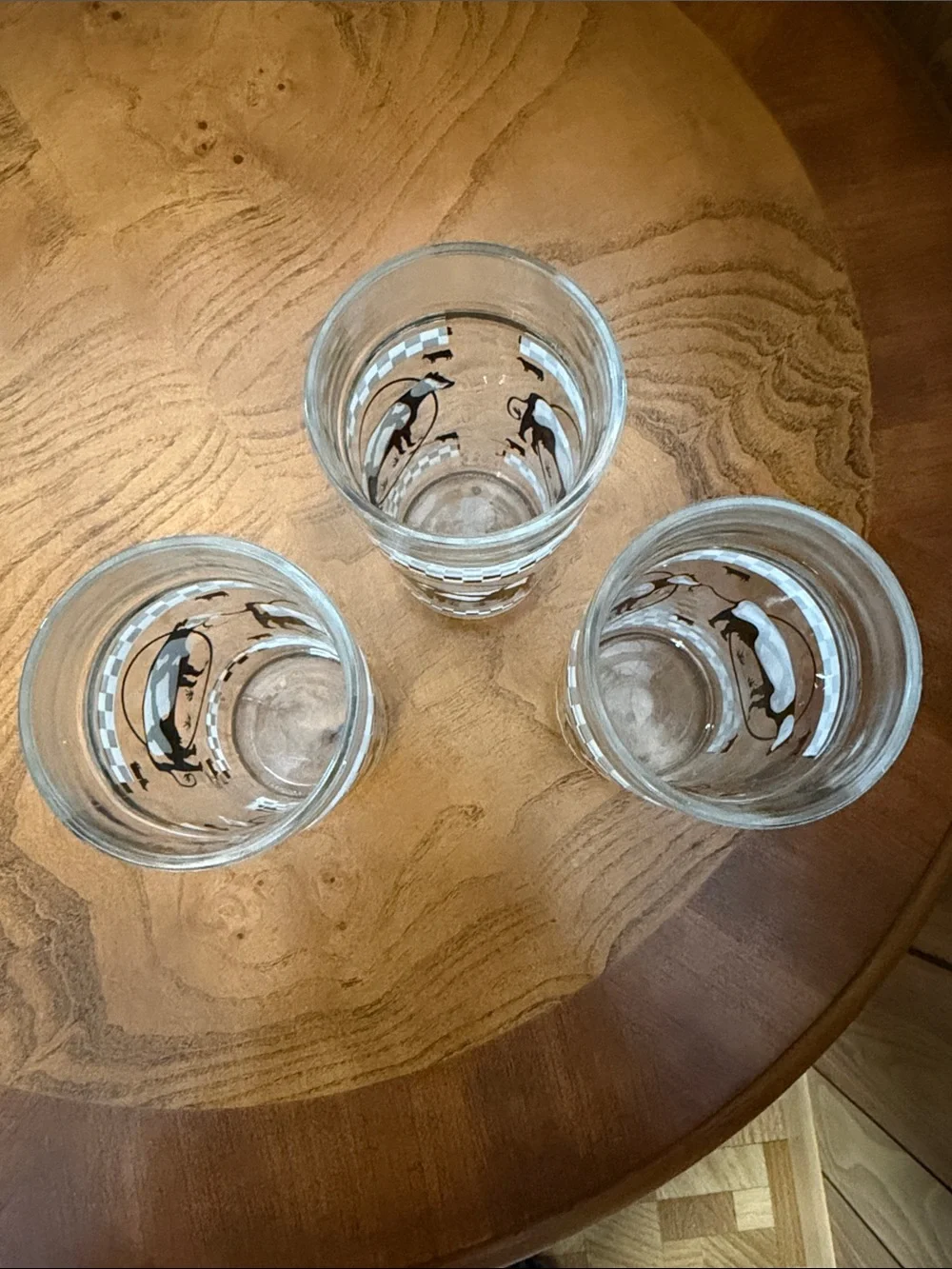 Anchor Hocking Vintage Black and White Holstein Cow 16oz High Glasses (Set of 3